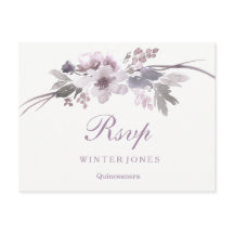 Eleganter Lila Winter Quinceanera UAWG