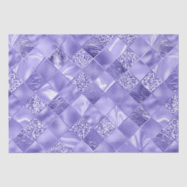 Eleganter Lilac Glitzer Diamond Lattice Muster Seidenpapier