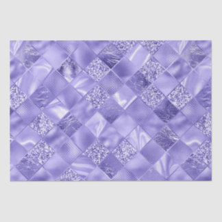 Eleganter Lilac Glitzer Diamond Lattice Muster Seidenpapier