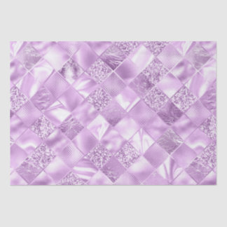 Eleganter Lilac Glitzer Diamond Lattice Muster Seidenpapier