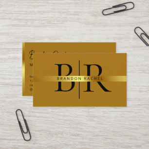 Eleganter Logo QR Code Goldgradientendivider qr Co Visitenkarte