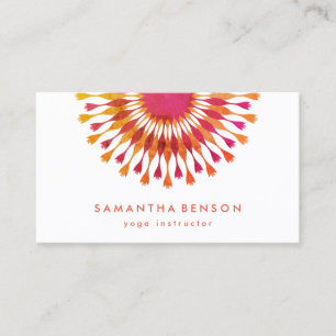 Eleganter Lotos-Blumen-Logo-Yoga-Lehrer Visitenkarte