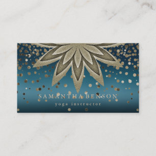 Eleganter Lotos-Blumen-Logo-YogaConfetti Visitenkarte