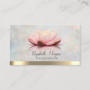 Eleganter Lotus-Goldstreifen-Yoga-Opal Visitenkarte