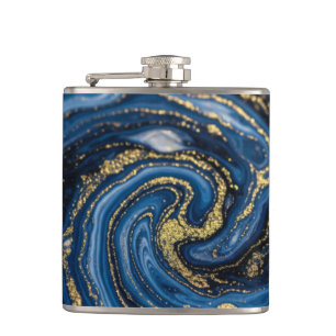 Eleganter Luxus-Attrappe Glitter Abstrakt Marmor Flachmann