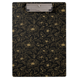 Eleganter Luxus-Blumen-Struktur Klemmbrett