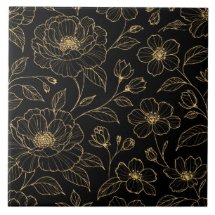 Eleganter Luxus-Blumennahtlos Fliese