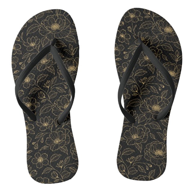 Eleganter Luxus-Blumennahtlos Flip Flops (Fußbett)