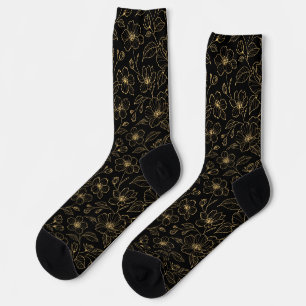 Eleganter Luxus-Blumennahtlos Socken