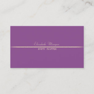 Eleganter Luxus einfach, violett Visitenkarte