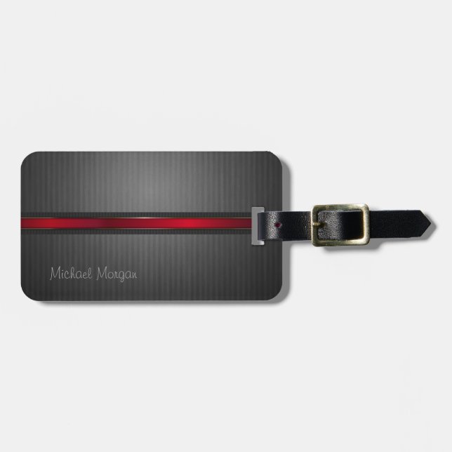 Eleganter Luxus, gestreift Gepäckanhänger (Vorderseite horizontal)