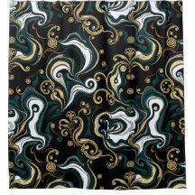 Eleganter Luxus Glam Duschvorhang