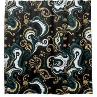Eleganter Luxus Glam Duschvorhang