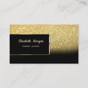 Eleganter Luxus Gold Glitter Bokeh Ombre Visitenkarte