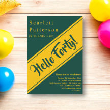 Eleganter Luxus Grün und Gold Chic 40. Geburtstag