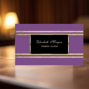 Eleganter Luxus,Imitate Gold Glitterie Streifen Visitenkarte