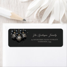 Eleganter Luxus in schwarz und gold baubles Weihna