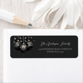 Eleganter Luxus in schwarz und gold baubles Weihna