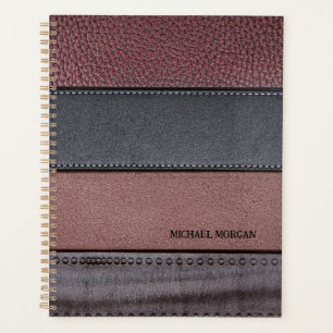Eleganter Luxus Leather Look Brown Black Planer