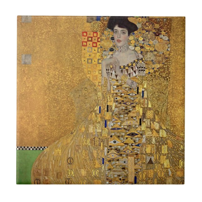 Eleganter Luxus mit Gustav Klimts Portrait Fliese (Vorderseite)