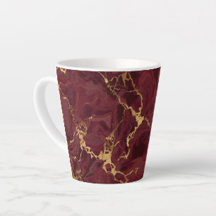 Eleganter Luxus Moderne Burgunder Gold Marmor Milchtasse