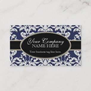 Eleganter Luxus-Moderne Damask Blumenstil Visitenkarte