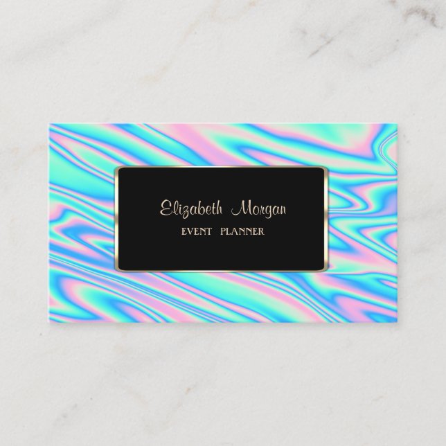 Eleganter Luxus Moderne Holografie Visitenkarte (Vorderseite)