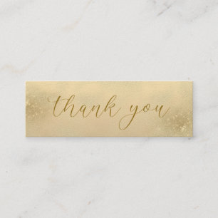 Eleganter Luxus Moderne Shimmery Golden Vielen Dan Mini Visitenkarte