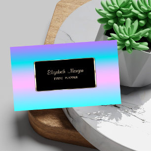 Eleganter Luxus Moderner Chic Holografie Visitenkarte