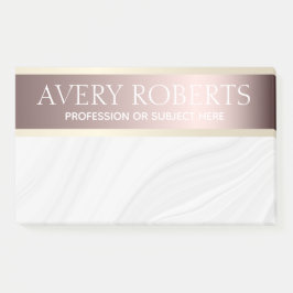 Eleganter Luxus Rose mit floraler Gold Post-it Klebezettel