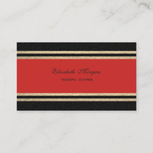 Eleganter Luxus, Rot, Imitate Gold Glitterie Strei Visitenkarte