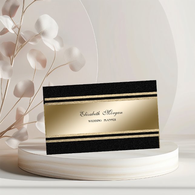 Eleganter Luxus, Schwarz,Imitate Gold Glitterie St Visitenkarte (Von Creator hochgeladen)