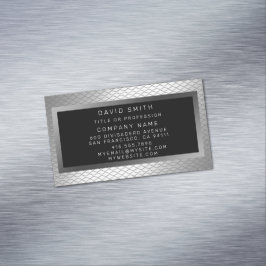 Eleganter Luxus Silbermetall Magnetische Visitenkarte