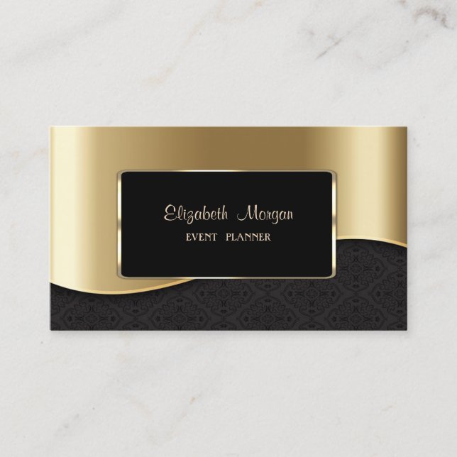 Eleganter Luxus Stilvoll, Beruflich,Imitate Gold Visitenkarte (Vorderseite)