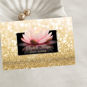Eleganter Luxus Stilvoll, modern, Glittery Bokeh L Visitenkarte
