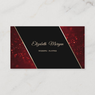 Eleganter Luxus Stilvoller roter Glitter Bokeh Visitenkarte