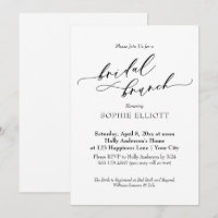 Eleganter Luxus Typografie Bridal Brunch Einfach