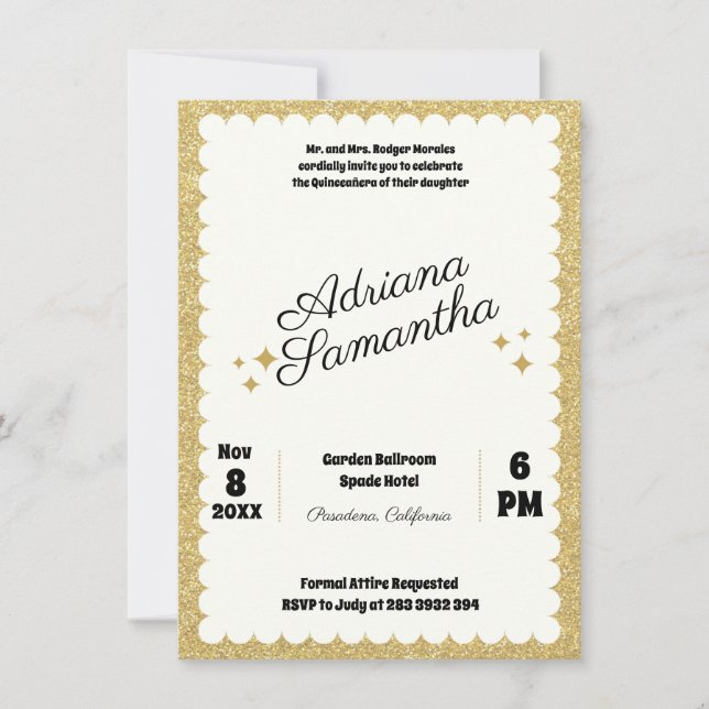 Eleganter, mädchenhafter Geburtstag (Vorderseite)