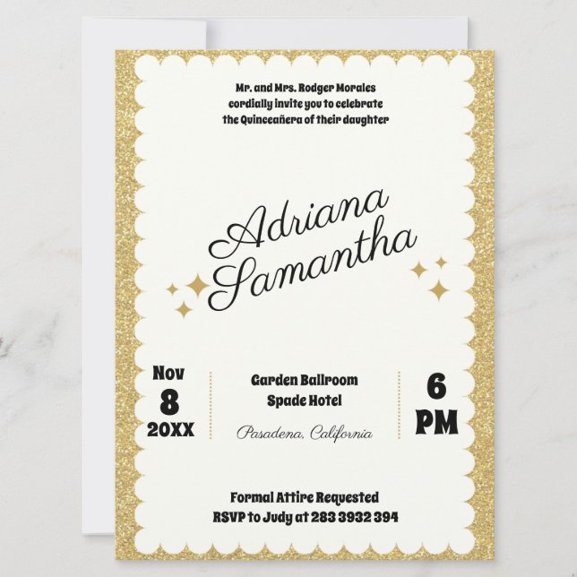 Eleganter, mädchenhafter Geburtstag (Vorderseite)