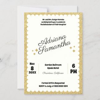 Eleganter, mädchenhafter Geburtstag Magneteinladung