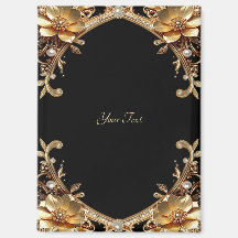 Eleganter Magnet mit goldenem Rahmen