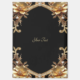 Eleganter Magnet mit goldenem Rahmen