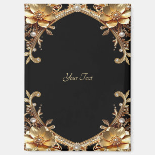 Eleganter Magnet mit goldenem Rahmen