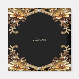 Eleganter Magnet mit Goldrahmen