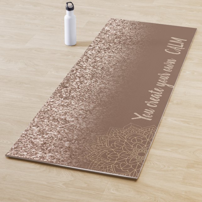 Eleganter Mandala Glitzer - Sie gestalten Ihre eig Yogamatte (Beispiel)