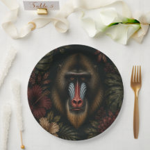 Eleganter Mandrill-Botanik-Meilenstein-Geburtstag