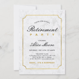 Eleganter Marmor & Gold | Party für Unternehmensru Einladung