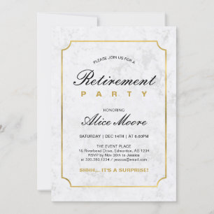 Eleganter Marmor & Gold   Party für Unternehmensru Einladung