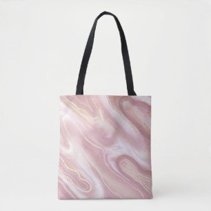 Eleganter Marmor: Goldstruktur der Rose Tasche