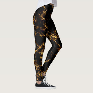 Eleganter Marmor style3 - schwarzes Gold Leggings